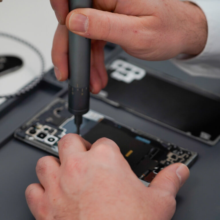 Arbeit an Smartphone